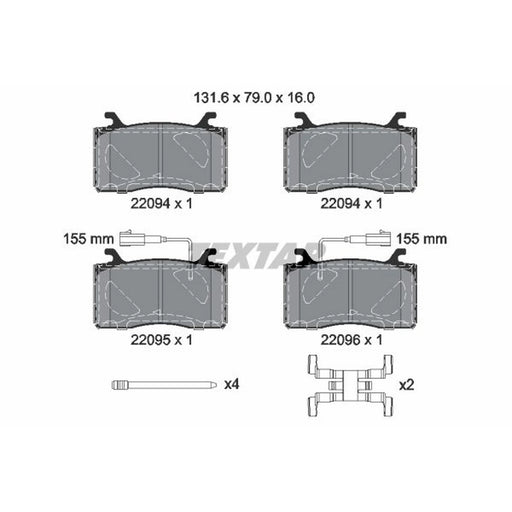 Textar Front Brake Pad Set 2209401