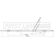 First Line Handbrake Cable Left Rear fits Ford Chassis 2016-2024 2.0
