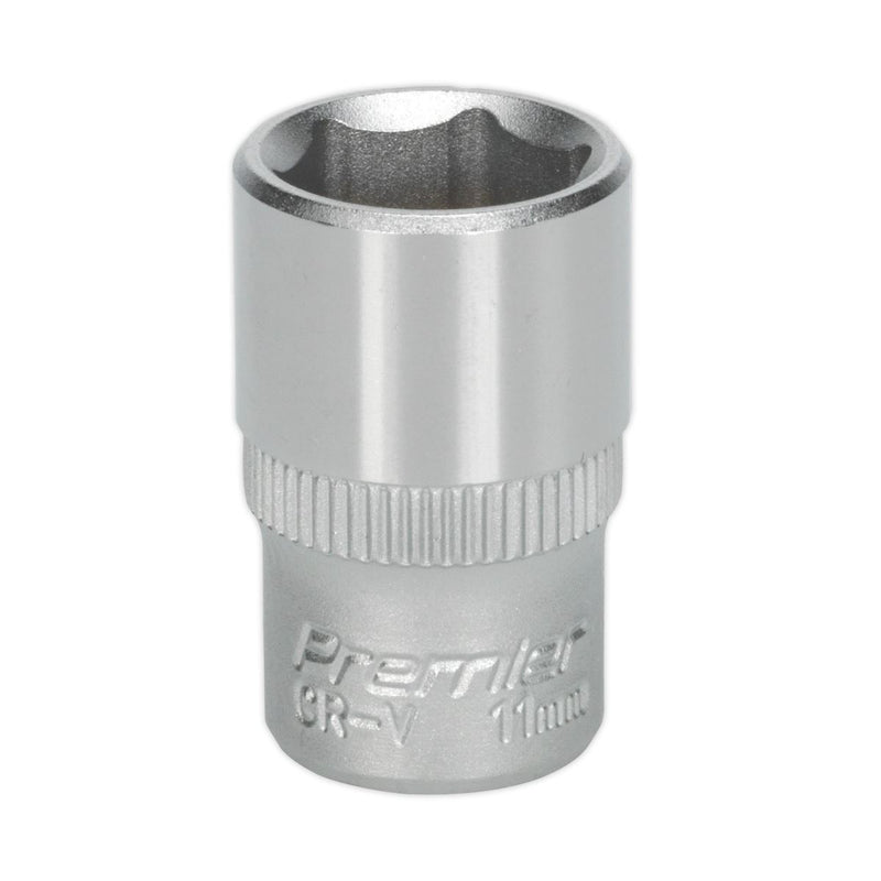 Sealey WallDrive Socket 11mm 1/4"Sq Drive S1411 Sealey - Dynamic Drive