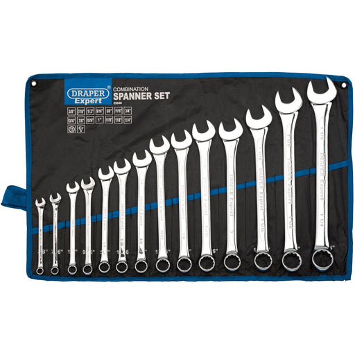 Draper Expert HI-TORQ Imperial Combination Spanner Set (14 Piece) Draper - Dynamic Drive