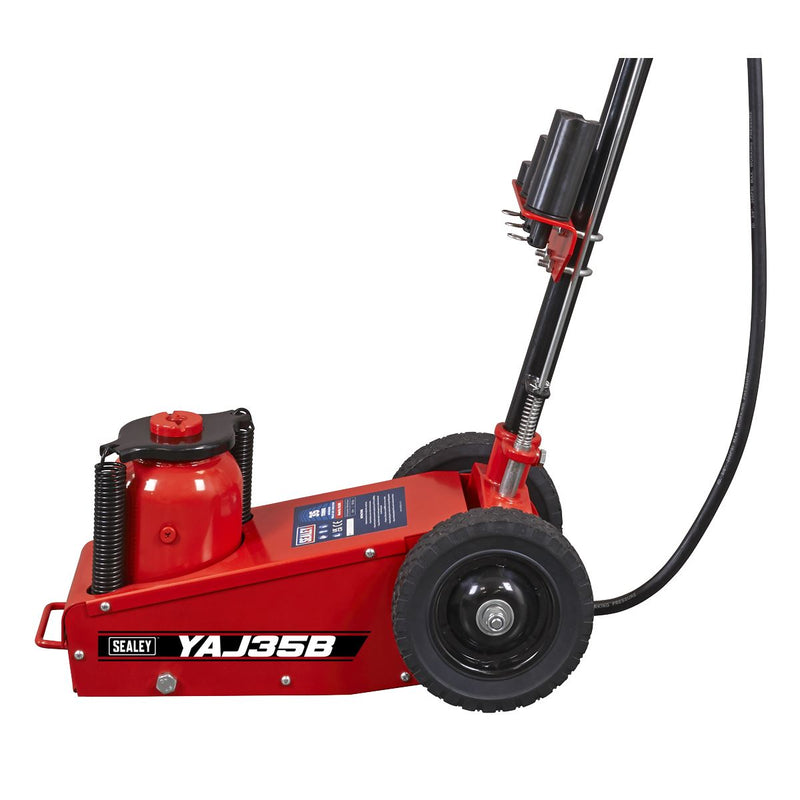 Sealey Air Operated Single Stage Trolley Jack 35 Tonne YAJ35B Sealey - Dynamic Drive