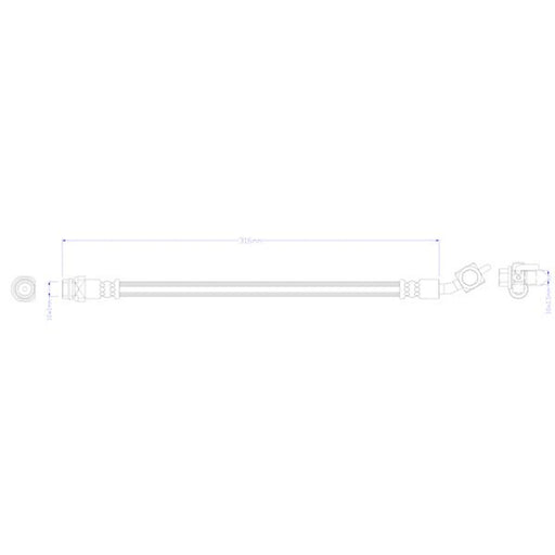 Juratek Brake Hydraulic Hose Line Rear Right fits Ford Galaxy 2006-2015 2.0
