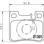 Mintex Rear Brake Pad Set fits Mercedes-Benz 124 1984-1993