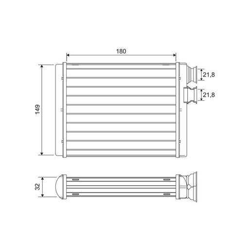 Valeo Heater Matrix Core Heat Exchanger 811596
