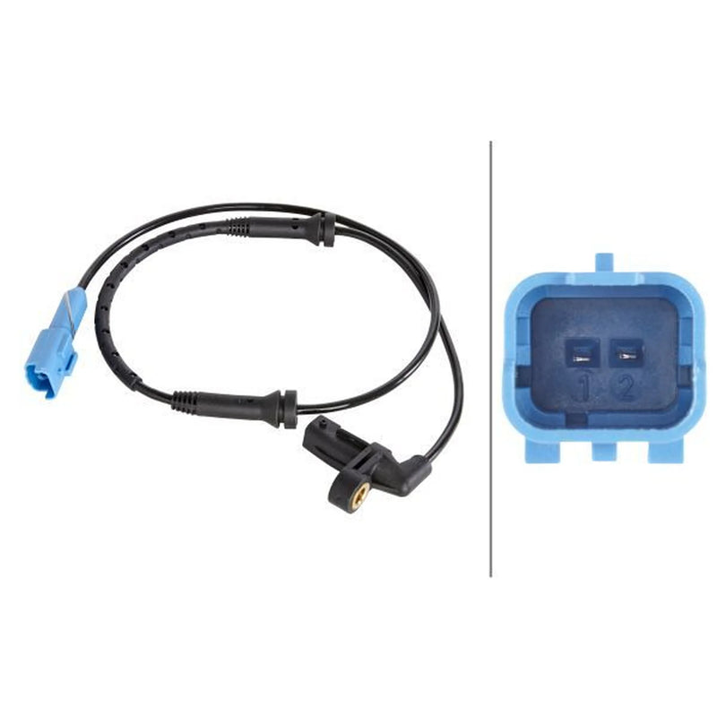 Hella ABS Wheel Speed Sensor Front fits Peugeot 206 1998-2012