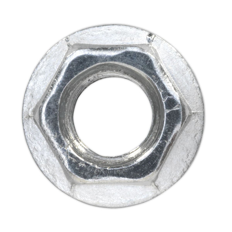 Sealey Flange Nut Serrated M8 Zinc Pack of 100 FN8 Sealey - Dynamic Drive
