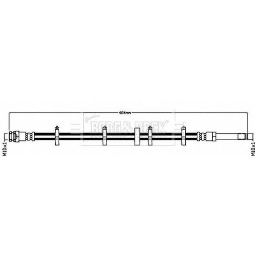 Borg & Beck Brake Hydraulic Hose Line Rear Right BBH8161