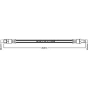 Juratek Brake Hydraulic Hose Line Front fits Volvo 740 1984-1992 2.0 2.3 2.4