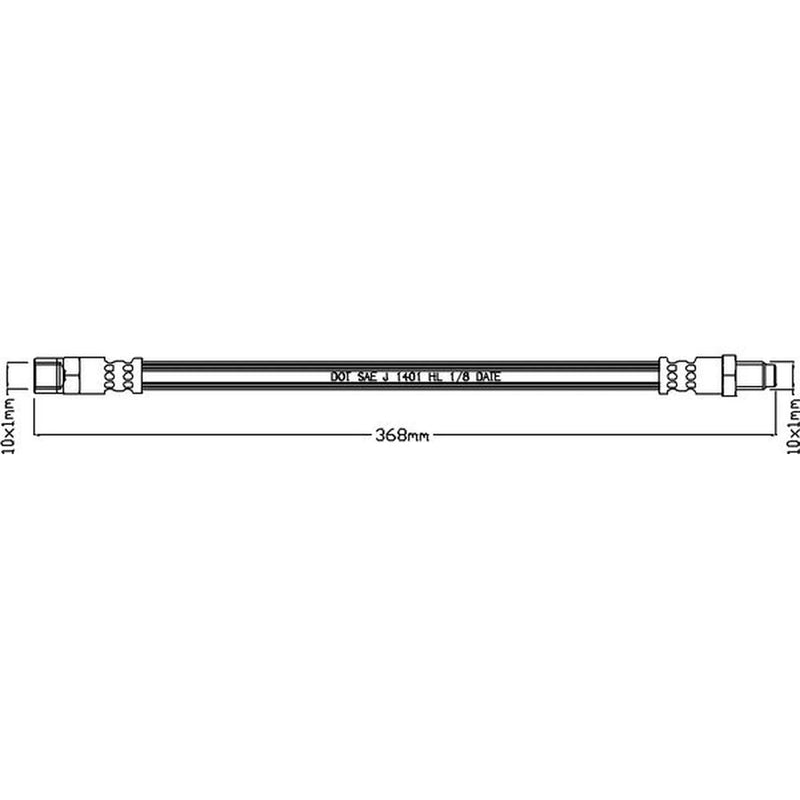 Juratek Brake Hydraulic Hose Line Front fits Volvo 740 1984-1992 2.0 2.3 2.4