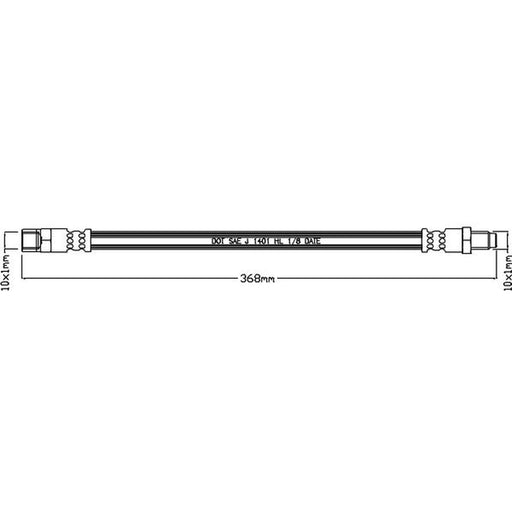 Juratek Brake Hydraulic Hose Line Front fits Volvo 740 1984-1992 2.0 2.3 2.4