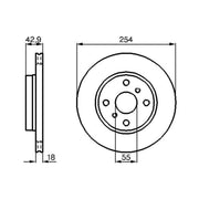 Bosch Front Brake Discs & Pads fits Toyota Starlet 1989-1996 1.0 1.3