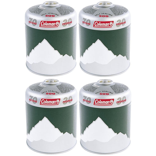 Coleman C500 Gas Cartridge Butane Propane Mix Self Sealing Screw Thread 4 Pack Coleman - Dynamic Drive