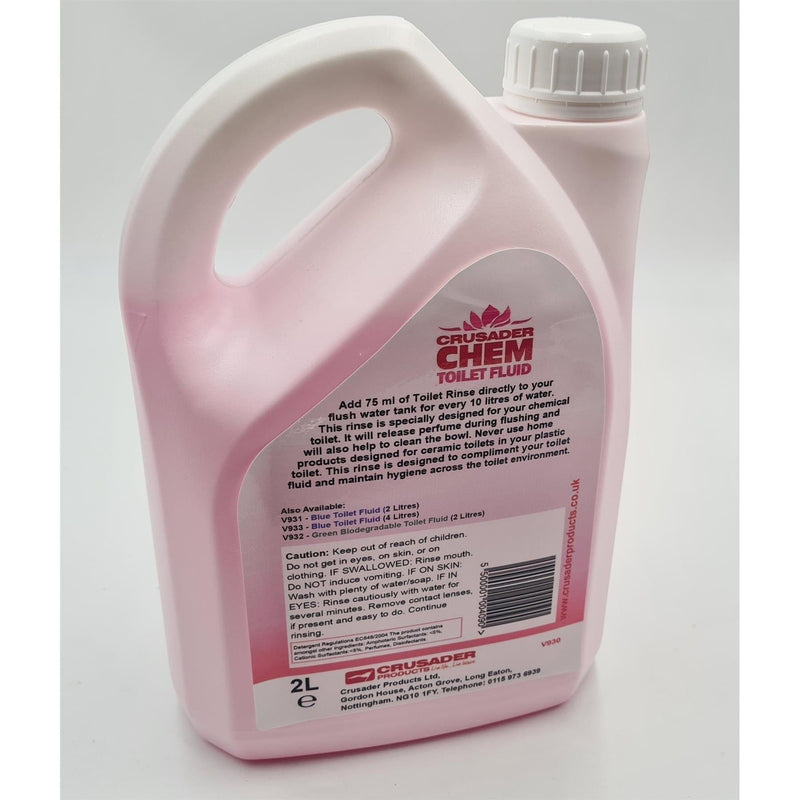 Crusader Chem Chemical Toilet Fluid & Rinse 2L Pink Crusader - Dynamic Drive