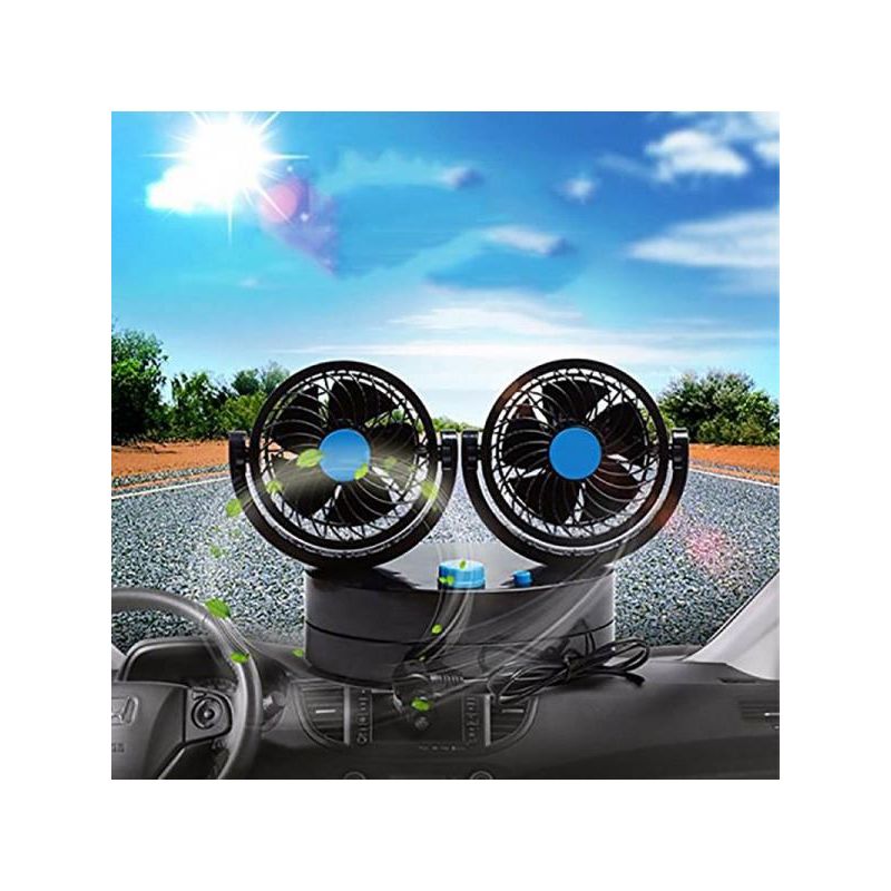 Cyclone II oscillating fan compact & quiet 12v car motorhome camper caravan Streetwize - Dynamic Drive