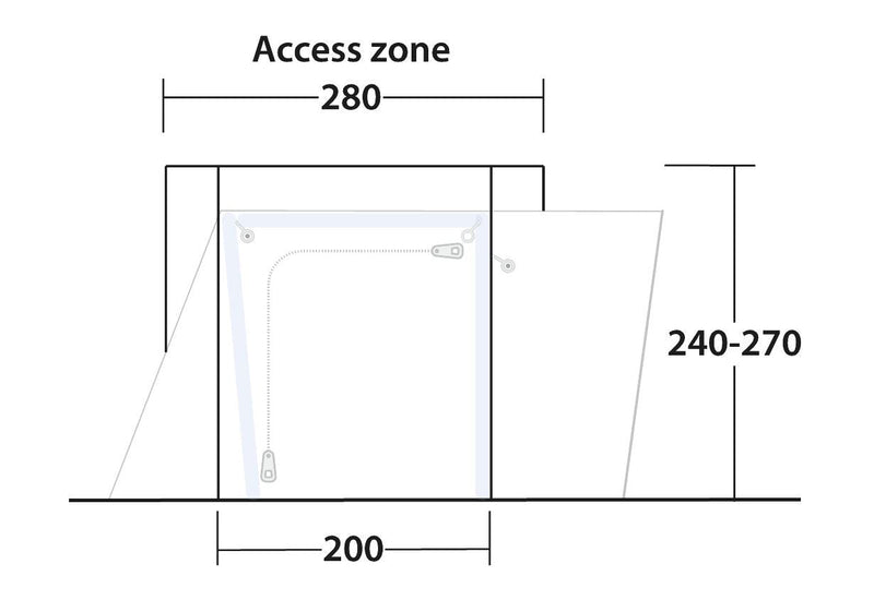 Outwell Tall Connection Jonesville 290/440SA Awning Green Outwell - Dynamic Drive