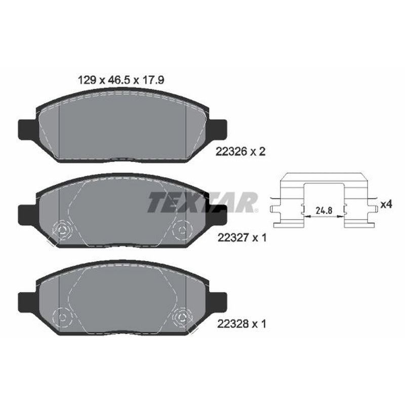 Textar Front Brake Pad Set 2232601