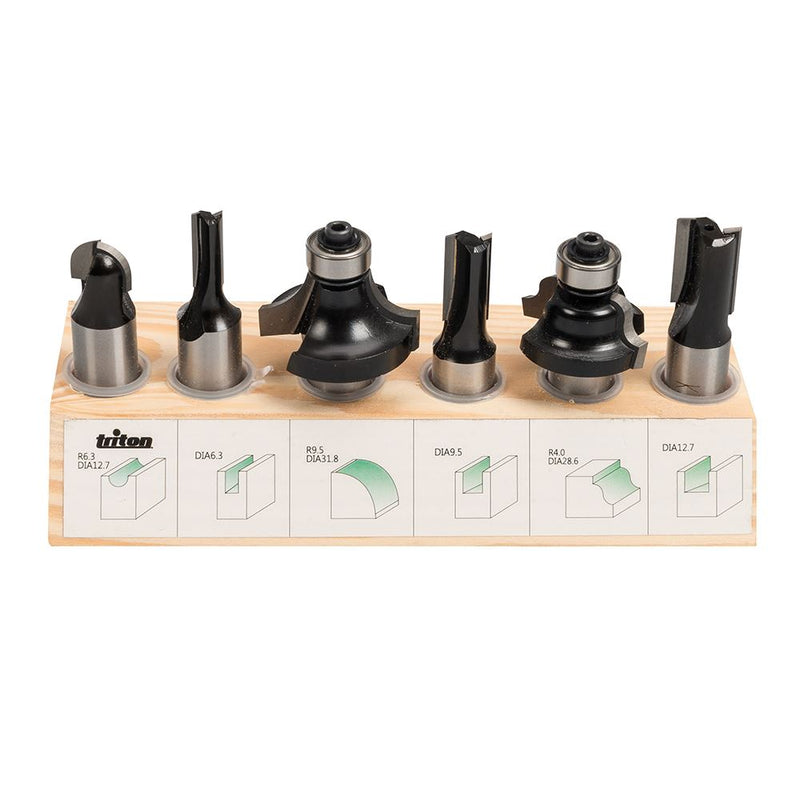 Triton 1/2" Router Kit 6pce 6pce Triton - Dynamic Drive