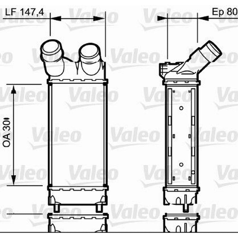 Valeo Intercooler (Charge Air Cooler) 818866