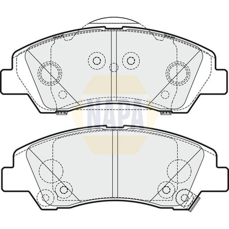 NAPA Front Brake Pad Set fits Hyundai I10 II 2013-2019 1.0 1.2