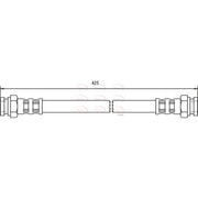 Apec Brake Hydraulic Hose Line Rear fits Seat Cordoba Vario 1996-2002 1.6