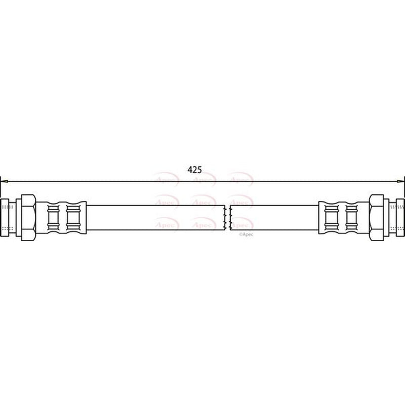 Apec Brake Hydraulic Hose Line Rear fits Seat Cordoba Vario 1996-2002 1.6
