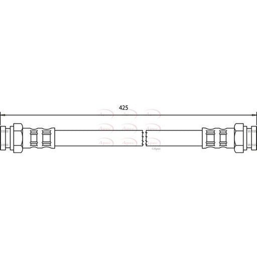 Apec Brake Hydraulic Hose Line Rear fits Seat Cordoba Vario 1996-2002 1.6