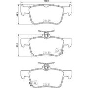 Brembo Front & Rear Pads fits Honda Civic X 2016-2022 1.0 1.5 1.6