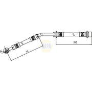 NAPA Brake Hydraulic Hose Line Front Right NBH1220