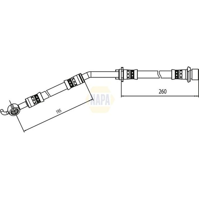 NAPA Brake Hydraulic Hose Line Front Right NBH1220