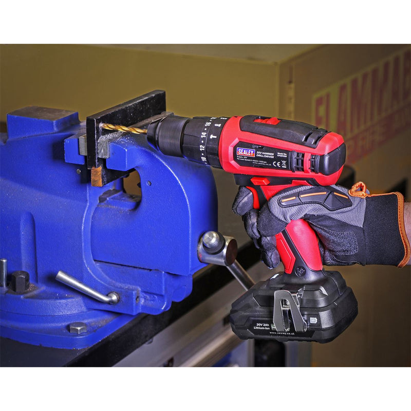 Sealey Combi Drill13mm 20V SV20 Series Body Only CP20VDD Sealey - Dynamic Drive