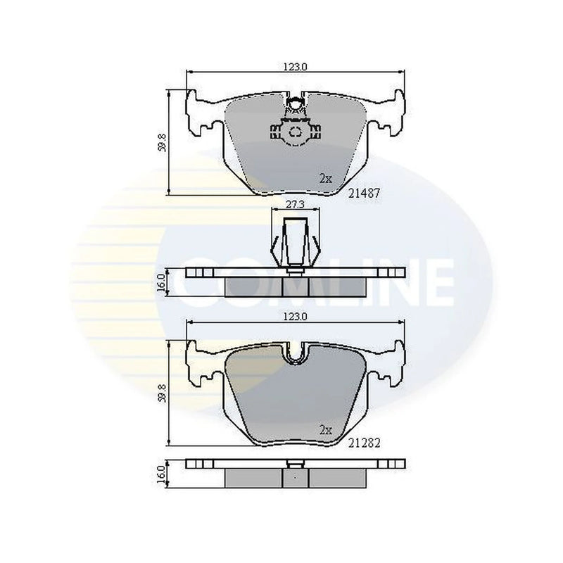Comline Front & Rear Brake Discs & Pads fits BMW 3 1999-2007