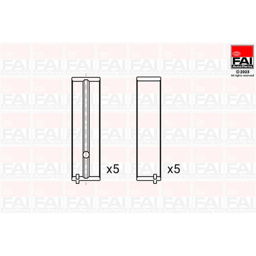 FAI Main Bearing Set 59mm fits Jaguar E-Pace 2017 on 2.0