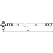 NAPA Brake Hydraulic Hose Line Front fits Audi A3 1996-2003 1.6 1.8 1.9