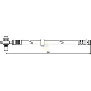NAPA Brake Hydraulic Hose Line Front NBH1017