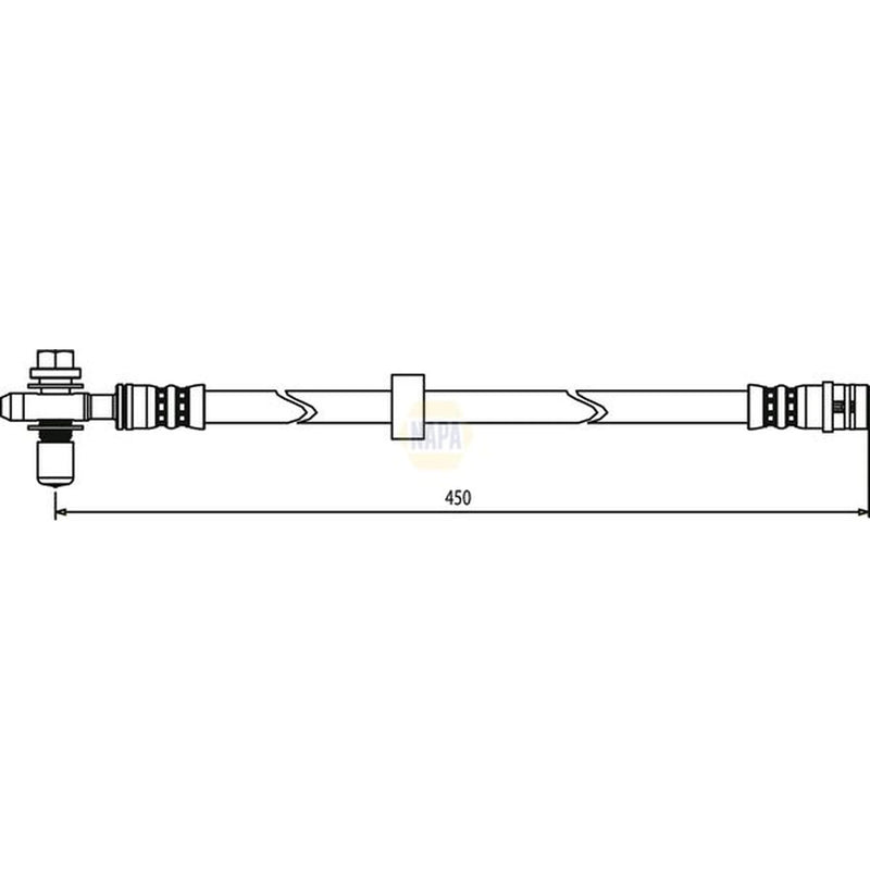 NAPA Brake Hydraulic Hose Line Front NBH1017