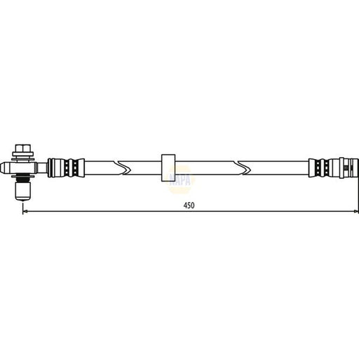 NAPA Brake Hydraulic Hose Line Front fits Audi A3 1996-2003 1.6 1.8 1.9