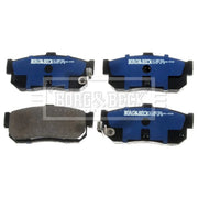 Borg & Beck Rear Brake Solid Discs & Pads fits Nissan 100NX 1990-1994 1.6