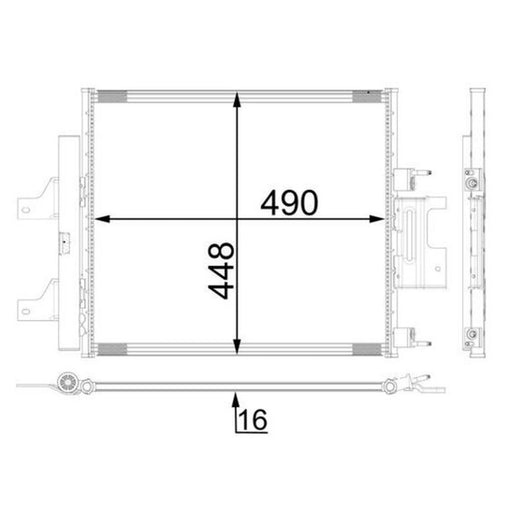Mahle Air Conditioning Condenser fits Jaguar Xj 2009-2019 2.0 3.0