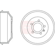Apec Brake Drum Assembly Rear fits Ldv Maxus 2005-2009 2.5