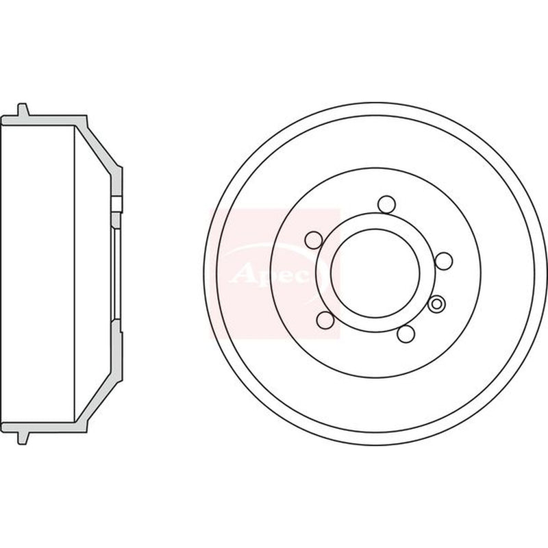 Apec Brake Drum Assembly Rear fits Ldv Maxus 2005-2009 2.5