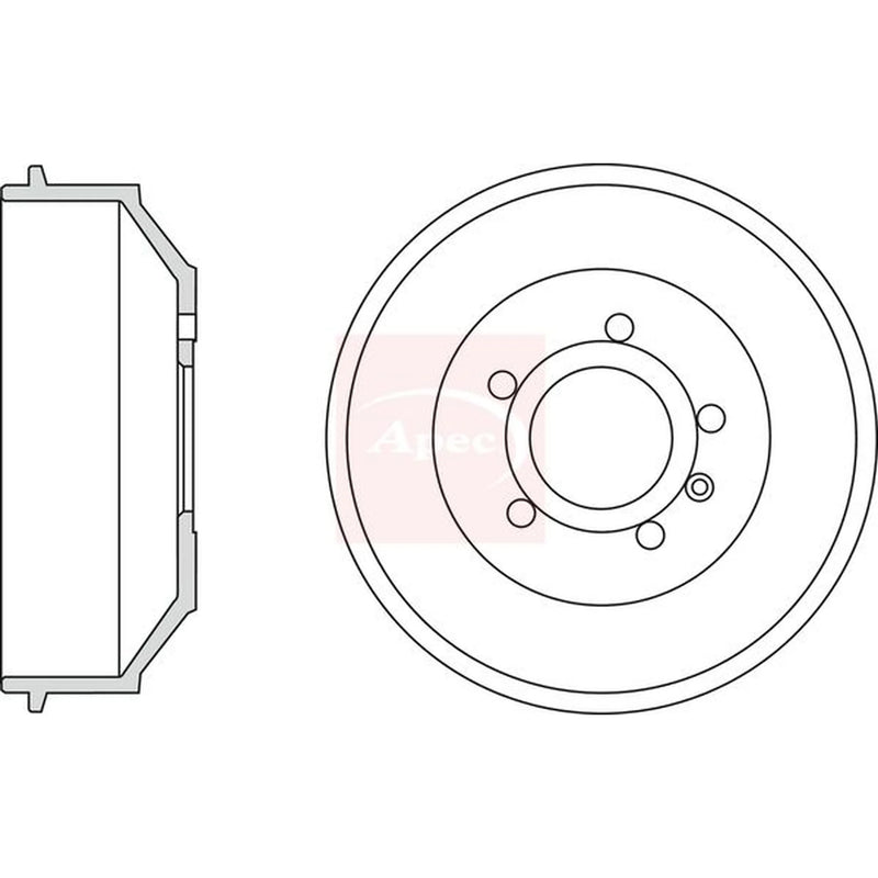 Apec Brake Drum Assembly Rear DRM9945
