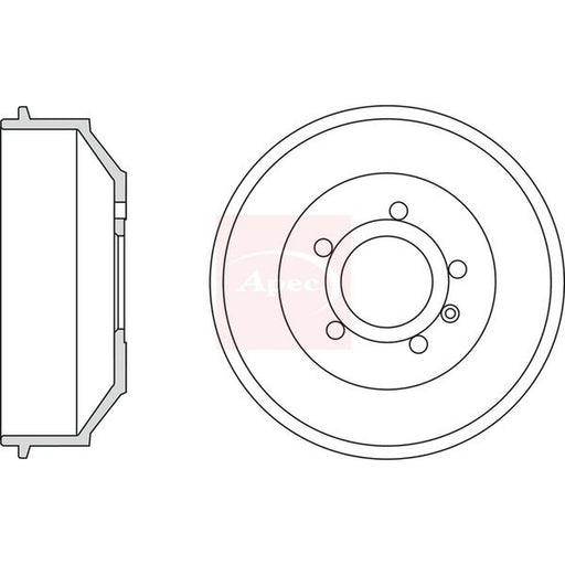 Apec Brake Drum Assembly Rear fits Ldv Maxus 2005-2009 2.5