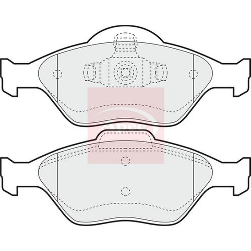 Apec Front Brake Pad Set fits Ford Courier Box Body/Mpv 2000-2003 1.8