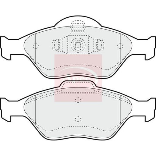 Apec Front Brake Pad Set fits Ford Courier Box Body/Mpv 2000-2003 1.8