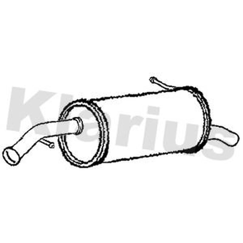 Klarius Box With Tail Pipe Rear fits Citroën C4 I 2008-2011 1.6