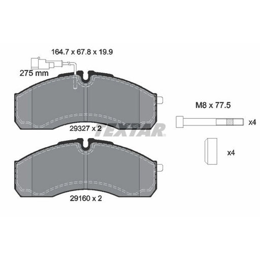 Textar Front Brake Pad Set 2932701