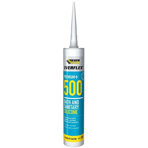 Everbuild Everflex 500 Sanitary Silicone Sealant (Ivory / 310ml) Sika - NN4 Online