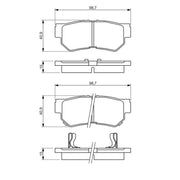 Bosch Front & Rear Pads fits Hyundai Getz 2002-2009 1.1 1.3