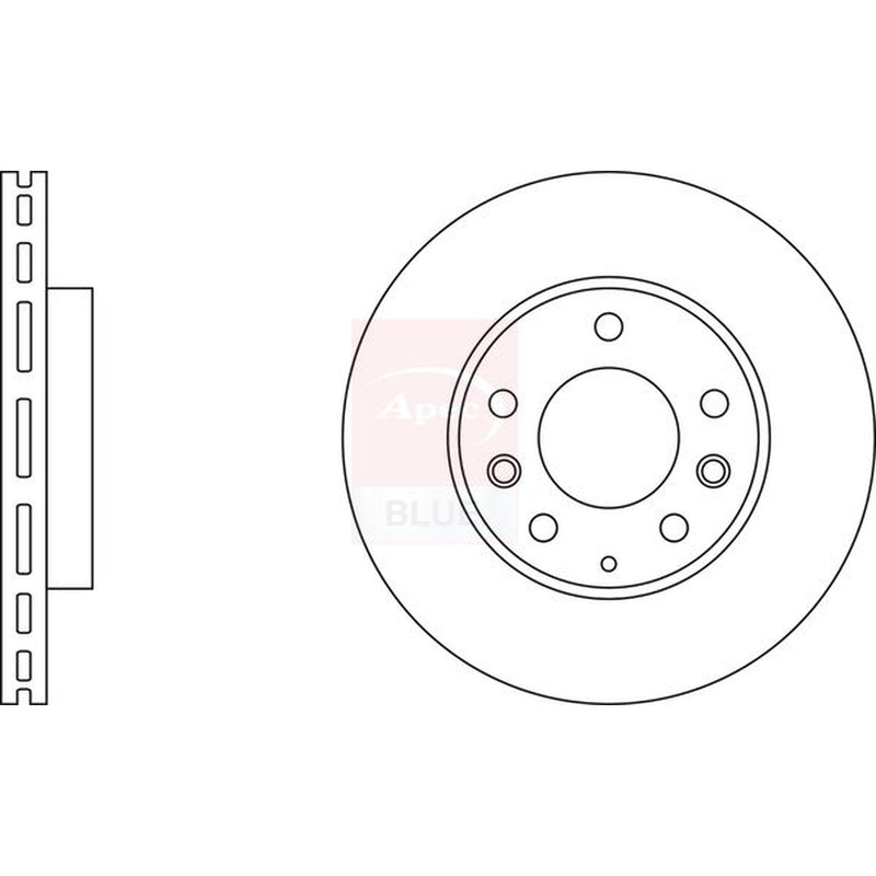 Apec Front Brake Vented Discs & Pads fits Mazda 626 1997-2002 1.8 1.9