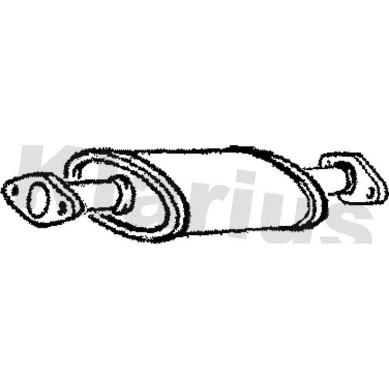 Klarius Box With Centre Pipe Centre fits Toyota Previa / Estima I 1990-2000 2.4